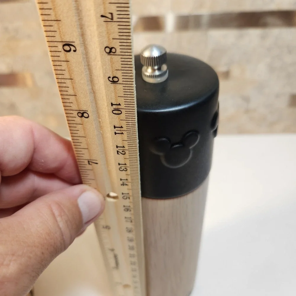 Disney Mickey Mouse Salt and Pepper Mill Set Wood Black Cream FAC-014182-21106